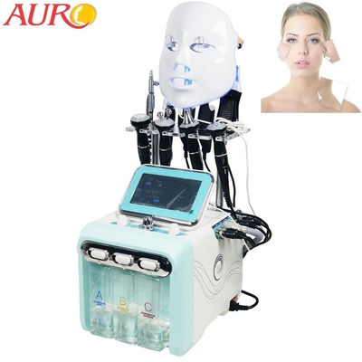 9 dans 1 dispositif de la machine H2O2 Hydrafacial Dermabrasion de soins de la peau de l'oxygène de rf