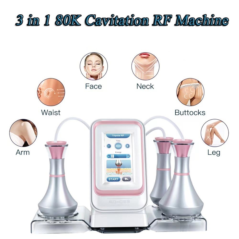 3 dans 1 corps de Reducetion de cellulites de cavitation amincissant la radiofréquence de machine pour le visage