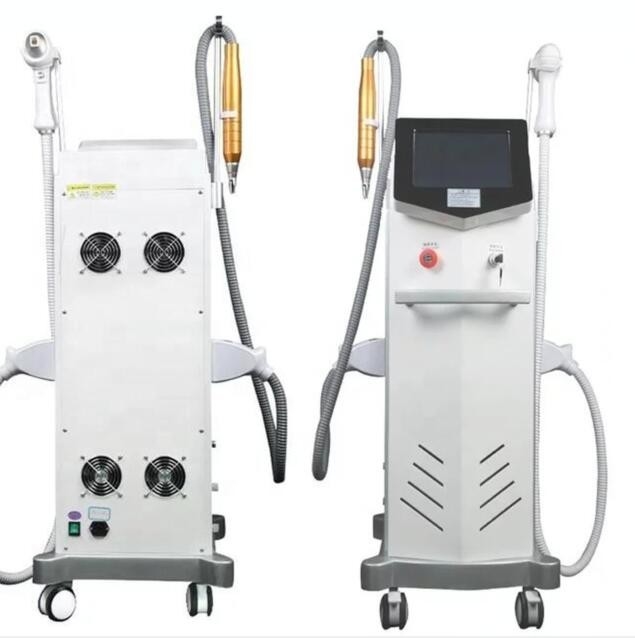 Machine 2 de retrait de tatouage de la CE dans 1 dispositif d'épilation de laser de diode du système de refroidissement 808nm de commutateur de Picosecond+Q